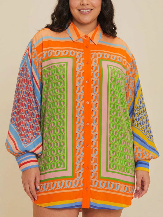 Josephine | Tropical Look Colorful Unique Shirt