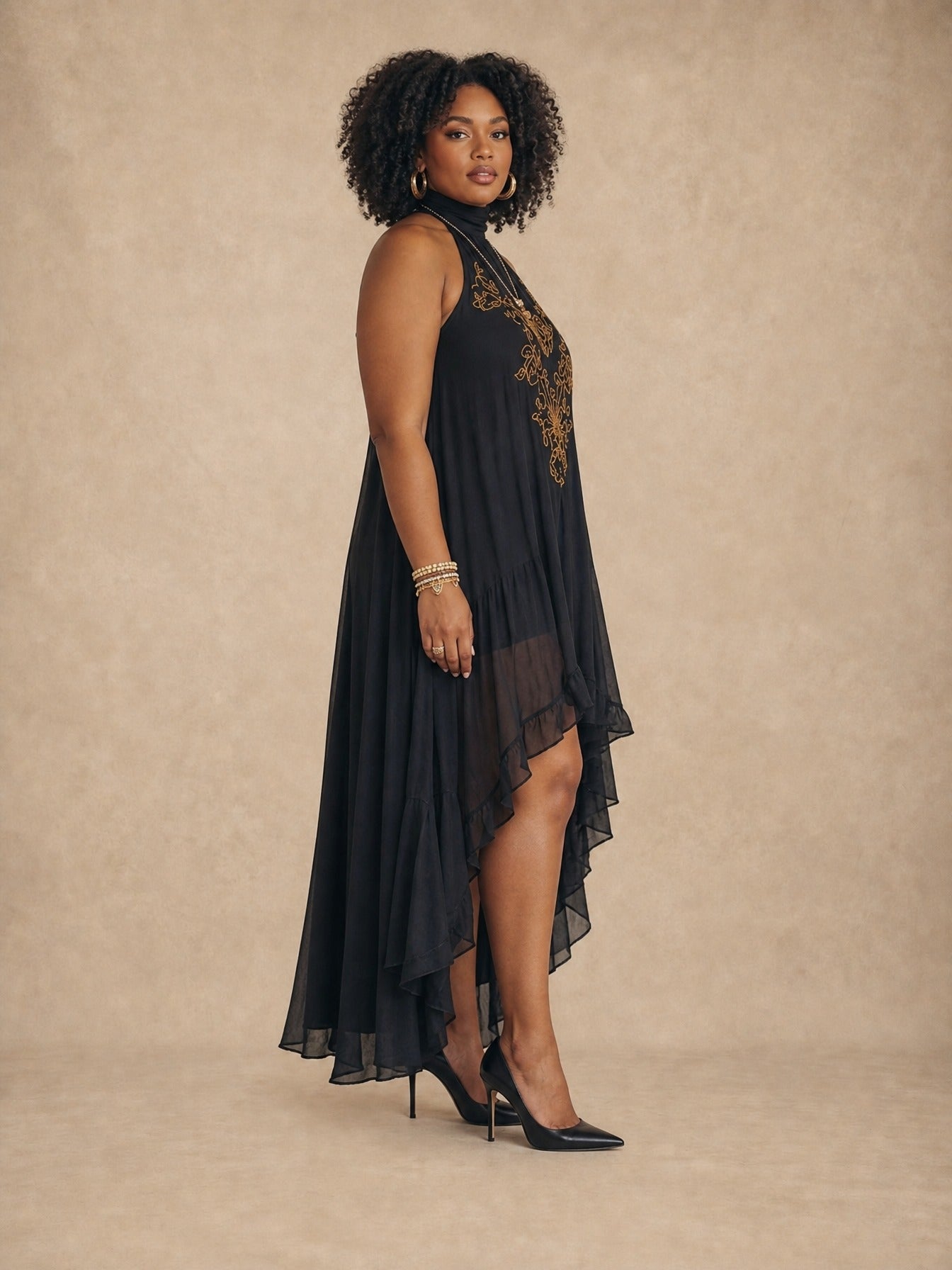 Zahara Embroidered Maxi Dress