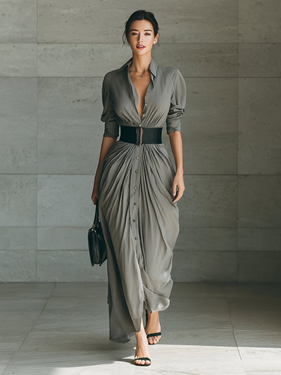 Josephine | Pleated Maxi Dress