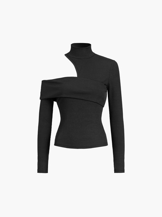 Ginevra | Asymmetric High-Neck Top