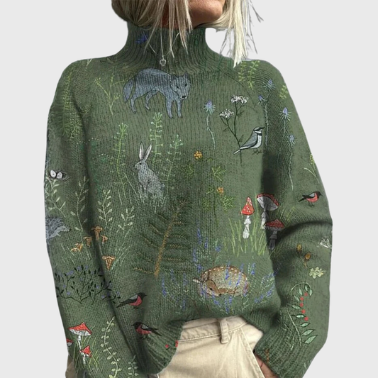 Guinevere | Cosy High-Neck Knit Sweater