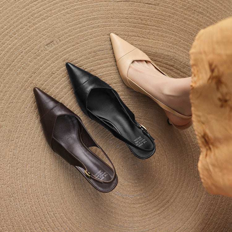 Myla Genuine Leather Heels