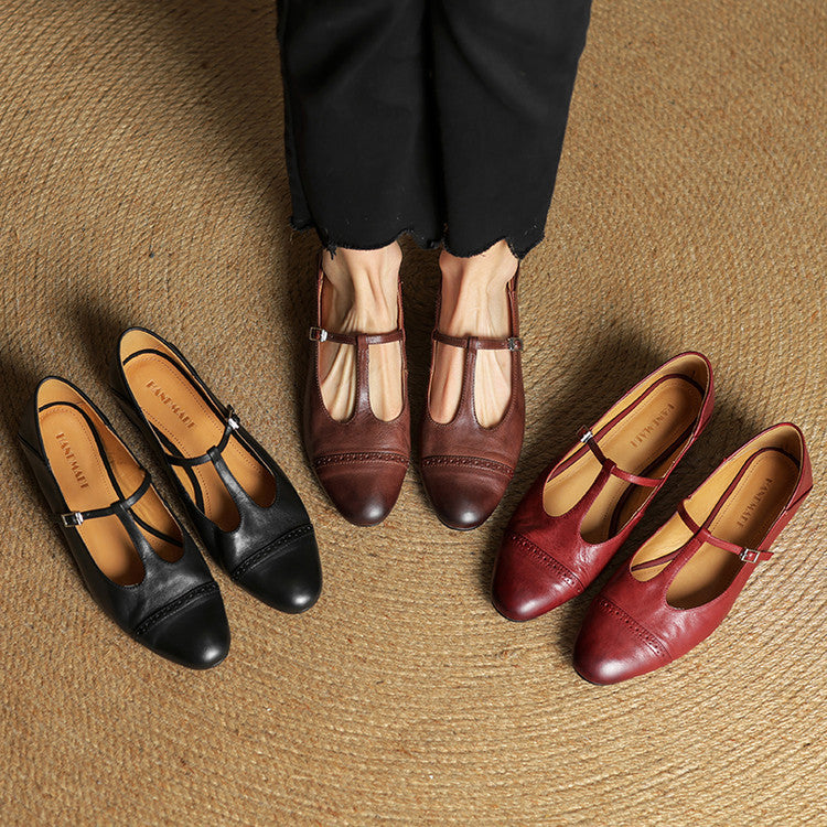 Genuine Leather Flats