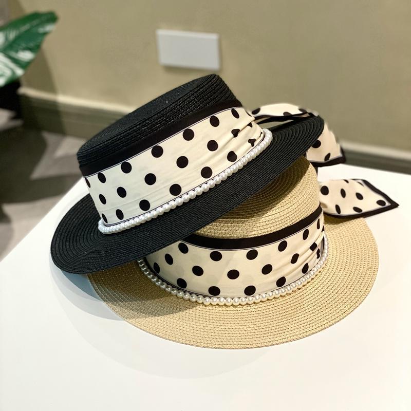 Polka Dot Pearl Sunhat
