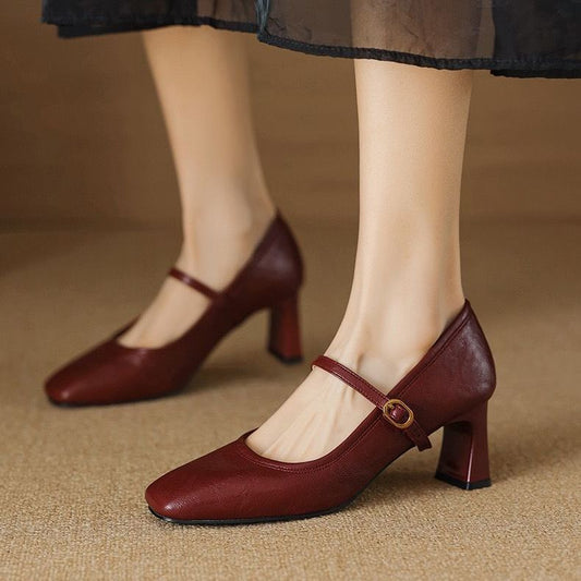 Lizel Leather Heels