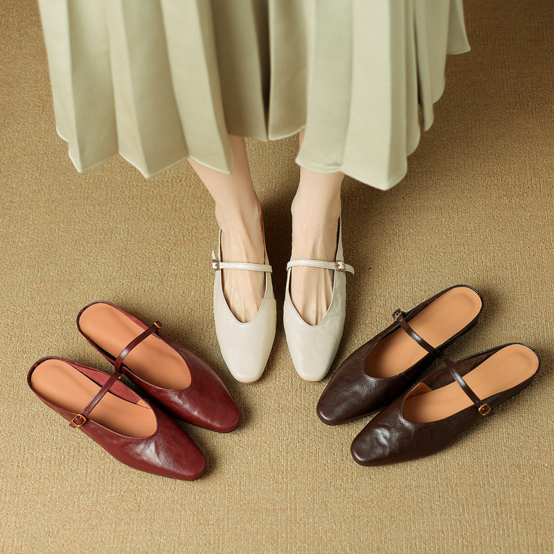 Elzor Genuine Leather Mules