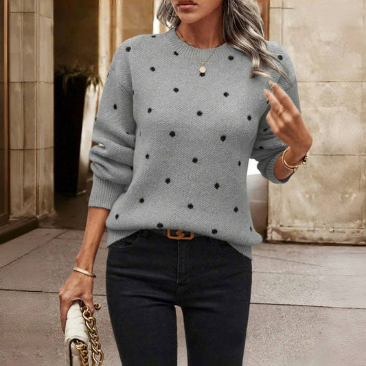 Marigold | Cosy Polka Dot Knit Sweater