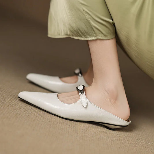 Wilda Genuine Leather Mules