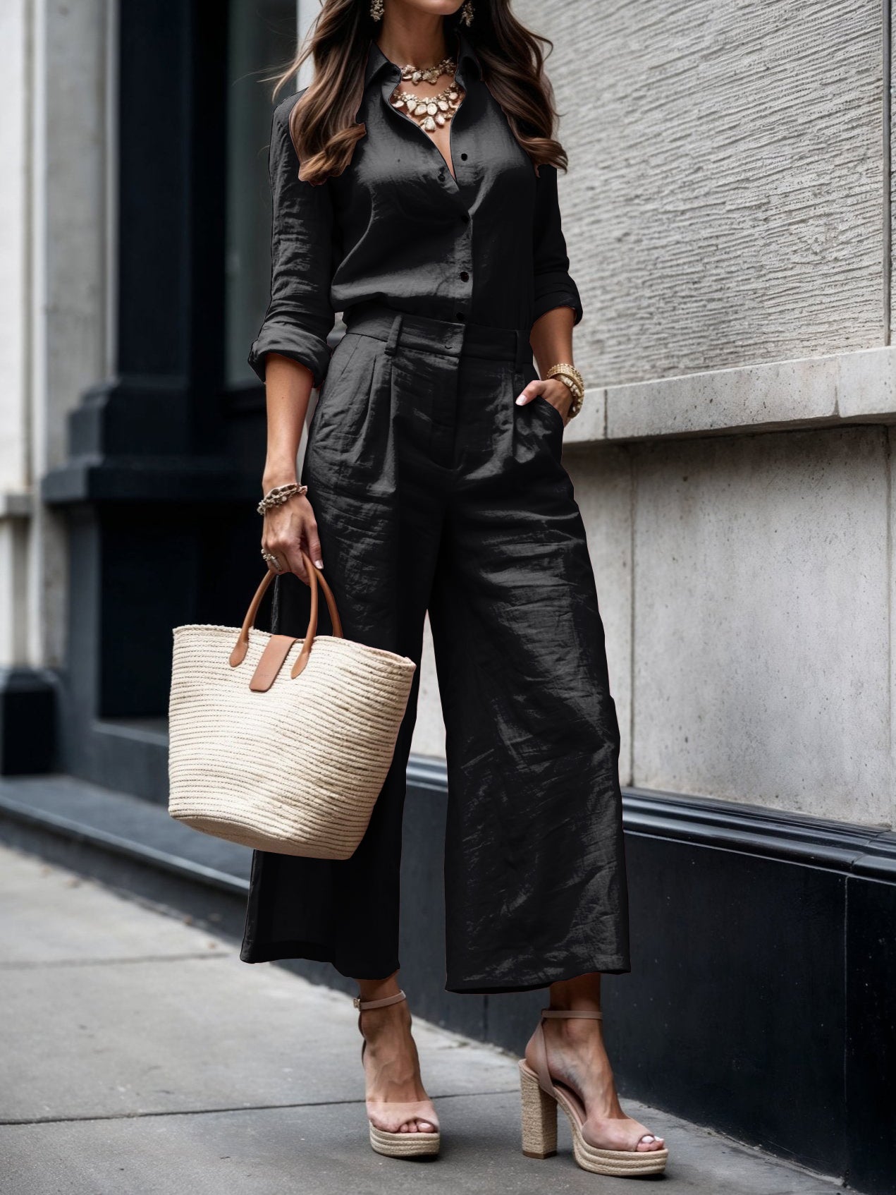 Leny Linen Capri Set