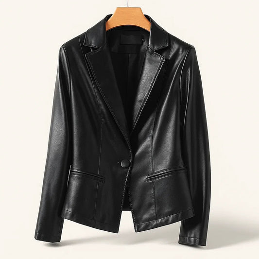 Rivera Lambskin Leather Blazer
