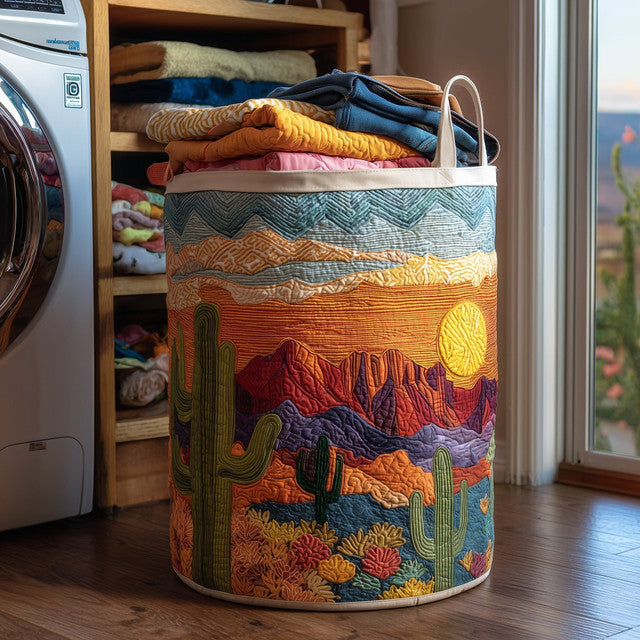 Cactus Sunset Laundry Basket - 2