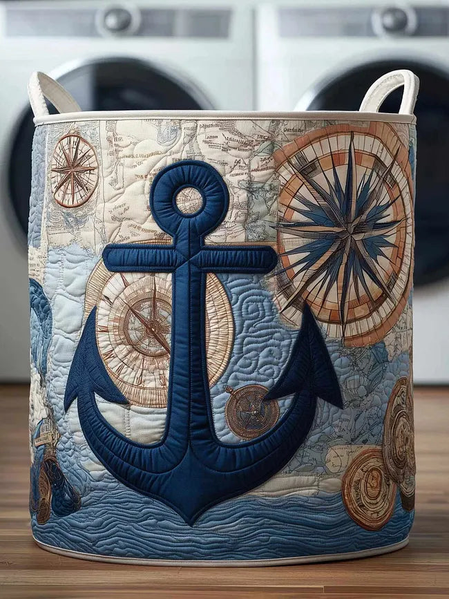 Compass Anchor Laundry Basket - 2