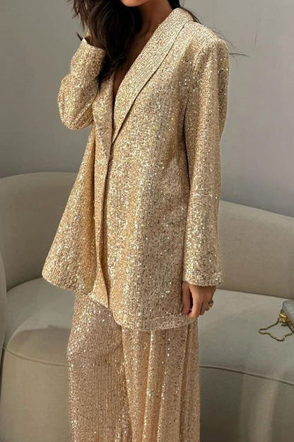 Jasper Sequined Suit Jacket and Trousers Set