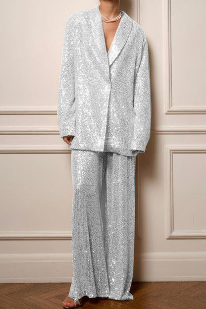 Jasper Sequined Suit Jacket and Trousers Set