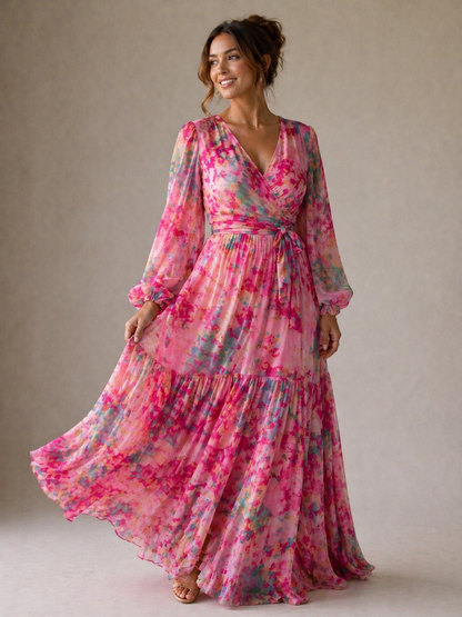 Stella & Grace™ | Wrap Dress with Floral Print