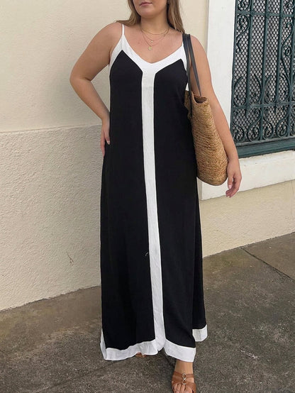 Nancy | Island Style Lavechic Colorblock Midi Dress Look