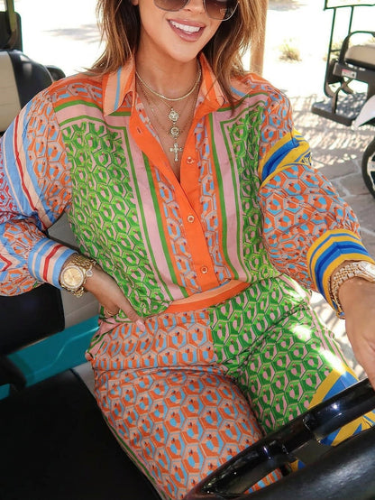 Josephine | Tropical Look Colorful Unique Shirt