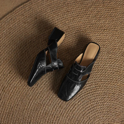 Serena Genuine Leather Mules