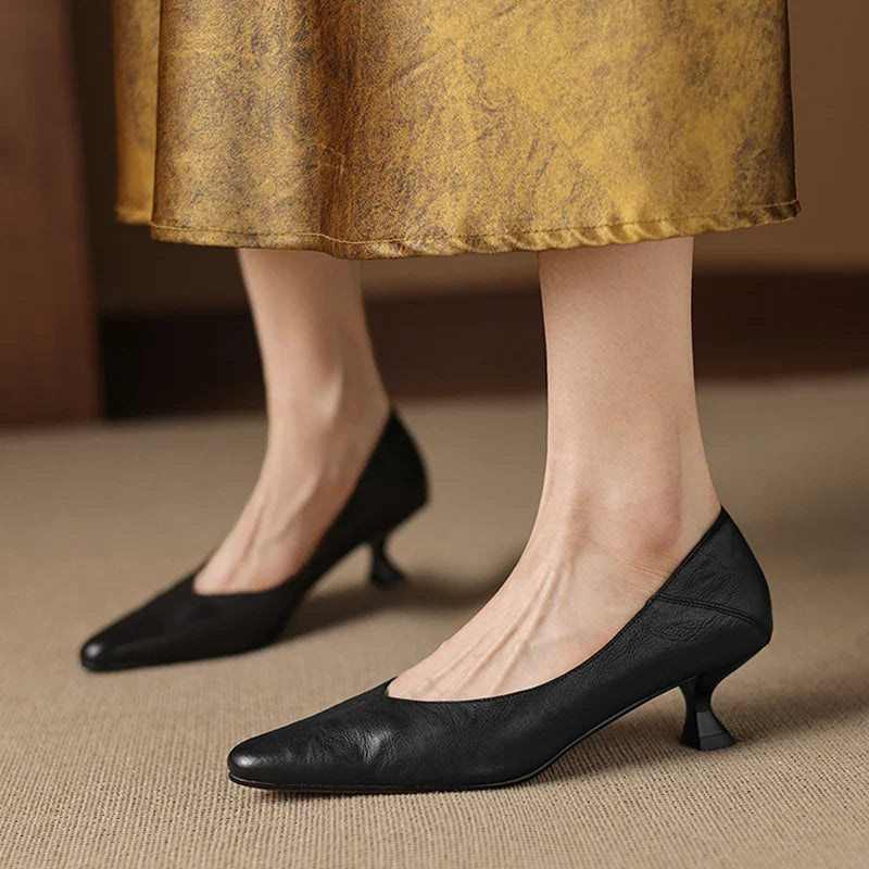 Grace Genuine Leather Heels