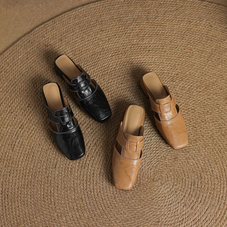 Genuine Leather Mules