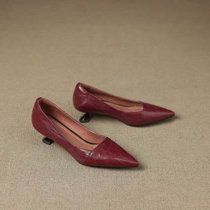 Selly Genuine Leather Heels