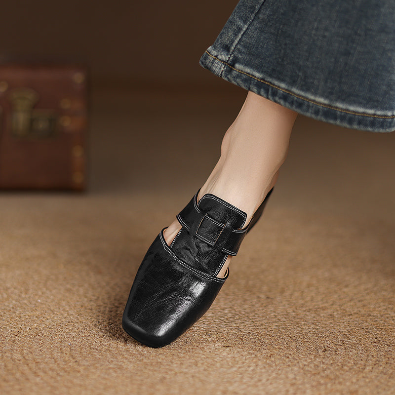 Serena Genuine Leather Mules