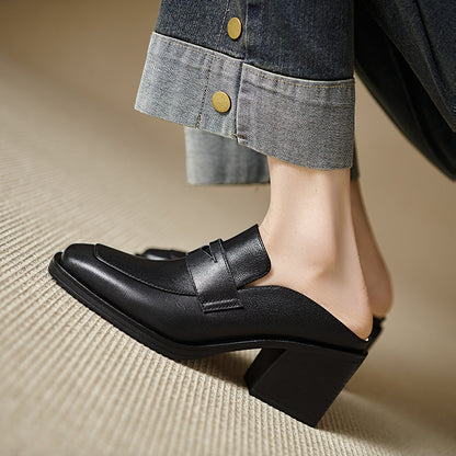 Lola Genuine Leather Mules