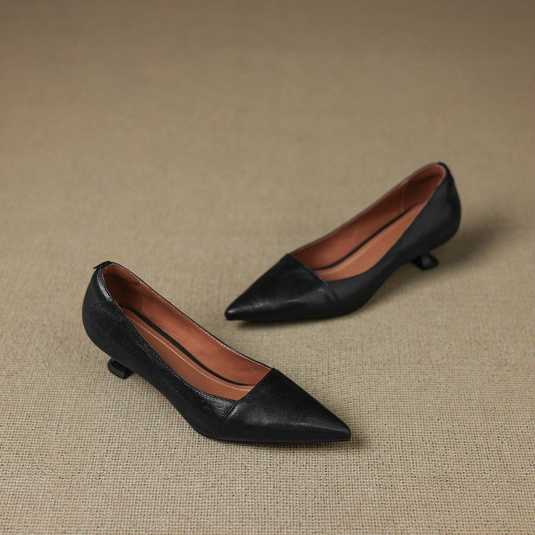 Selly Genuine Leather Heels