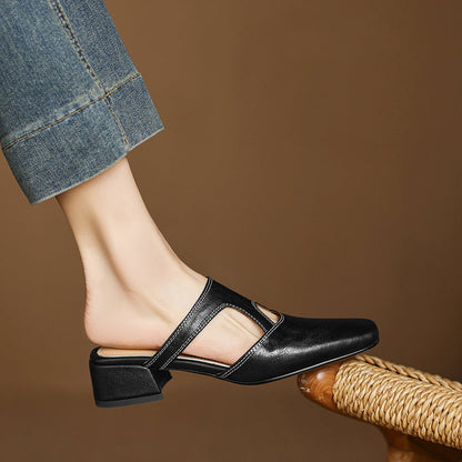 Dessa Genuine Leather Mules