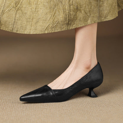 Selly Genuine Leather Heels