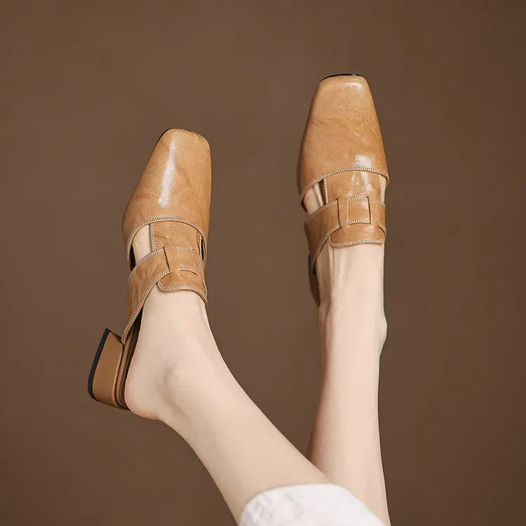 Serena Genuine Leather Mules