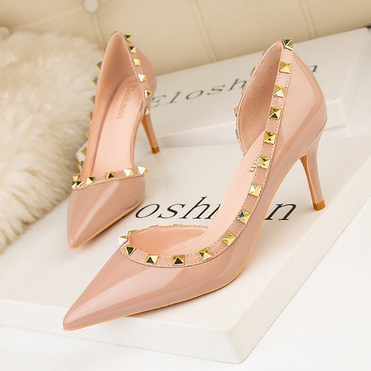 Cazia D’Orsay Patent Leather Heels