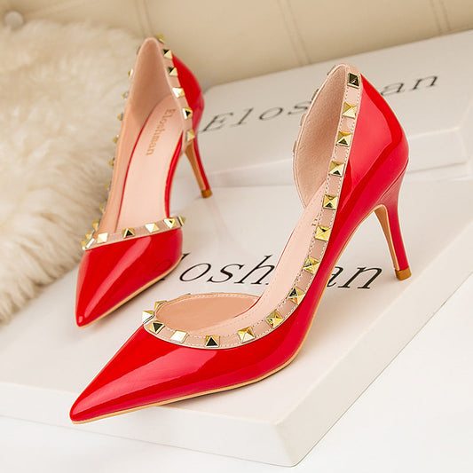 Cazia D’Orsay Patent Leather Heels
