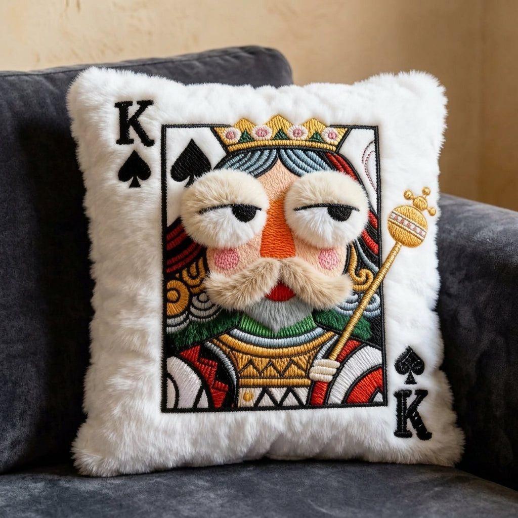 Poker King Throw Pillow