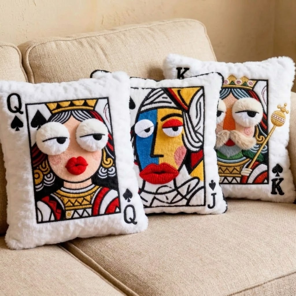 Poker King Throw Pillow