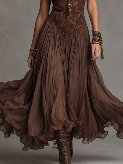 Olivia | Lace Corset Maxi Dress for Women