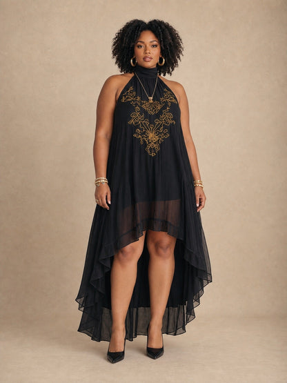 Zahara Embroidered Maxi Dress