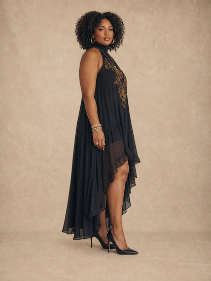 Zahara Embroidered Maxi Dress