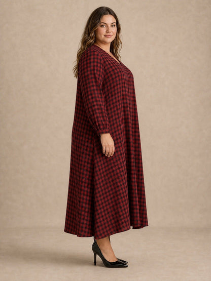 Mila Check Maxi Dress