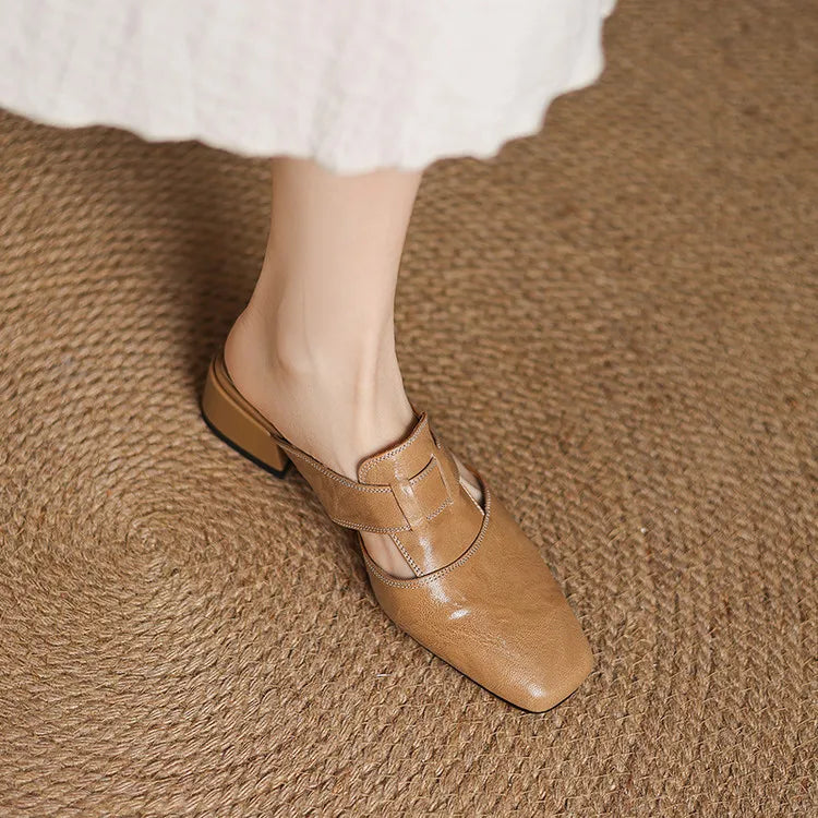Genuine Leather Mules
