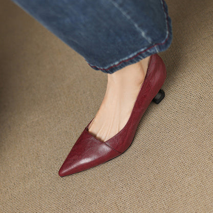 Selly Genuine Leather Heels