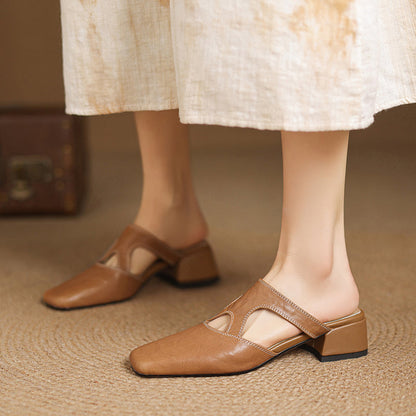 Dessa Genuine Leather Mules
