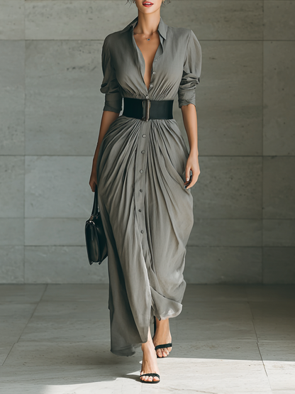 Josephine | Pleated Maxi Dress
