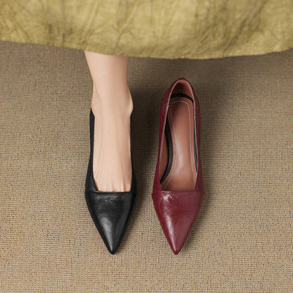Selly Genuine Leather Heels