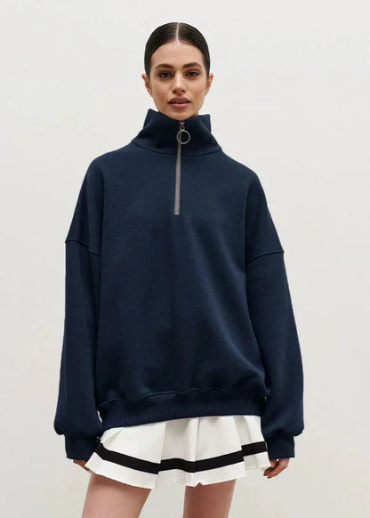 Rhea | Relaxed Half-Zip Sweater