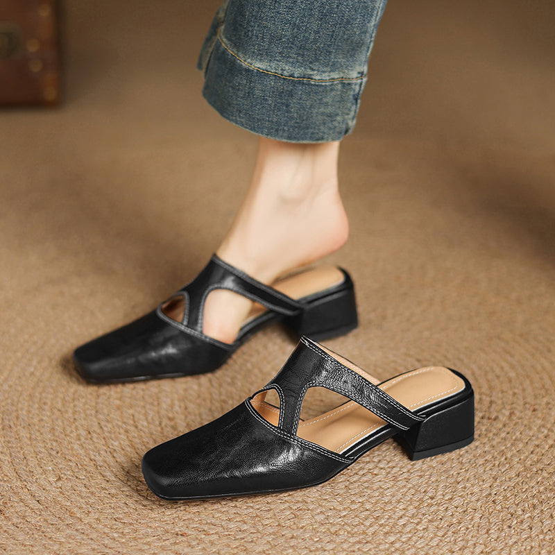 Dessa Genuine Leather Mules
