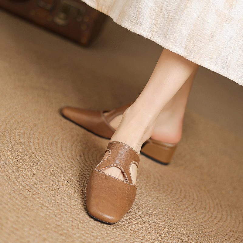 Dessa Genuine Leather Mules