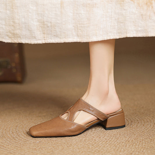 Dessa Genuine Leather Mules