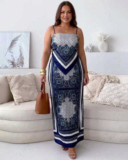 Helen | Vacation Ready Stylish Lace-Up Vest & Pants Two-Piece Set Dress