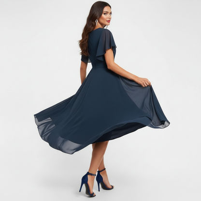 Clarissa™ Flowing V-Neck Maxi Dress